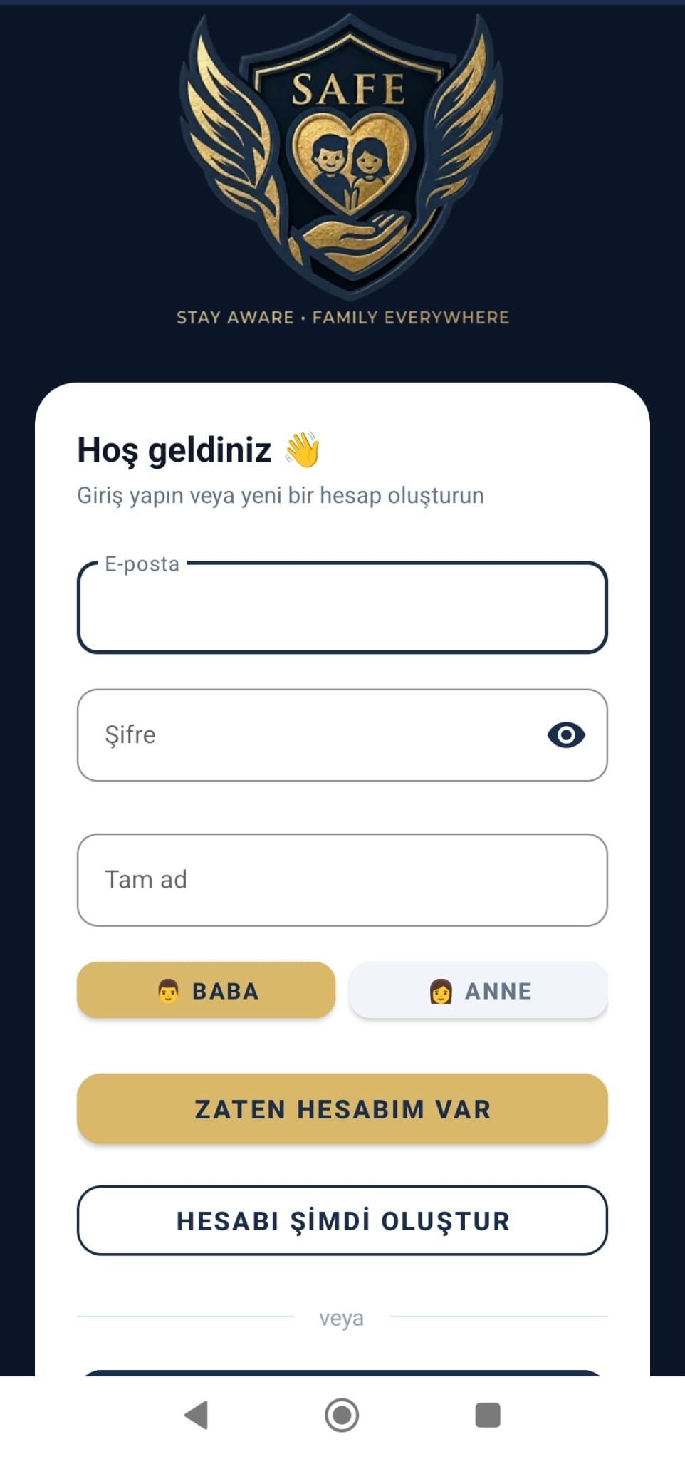 Hesap Oluştur