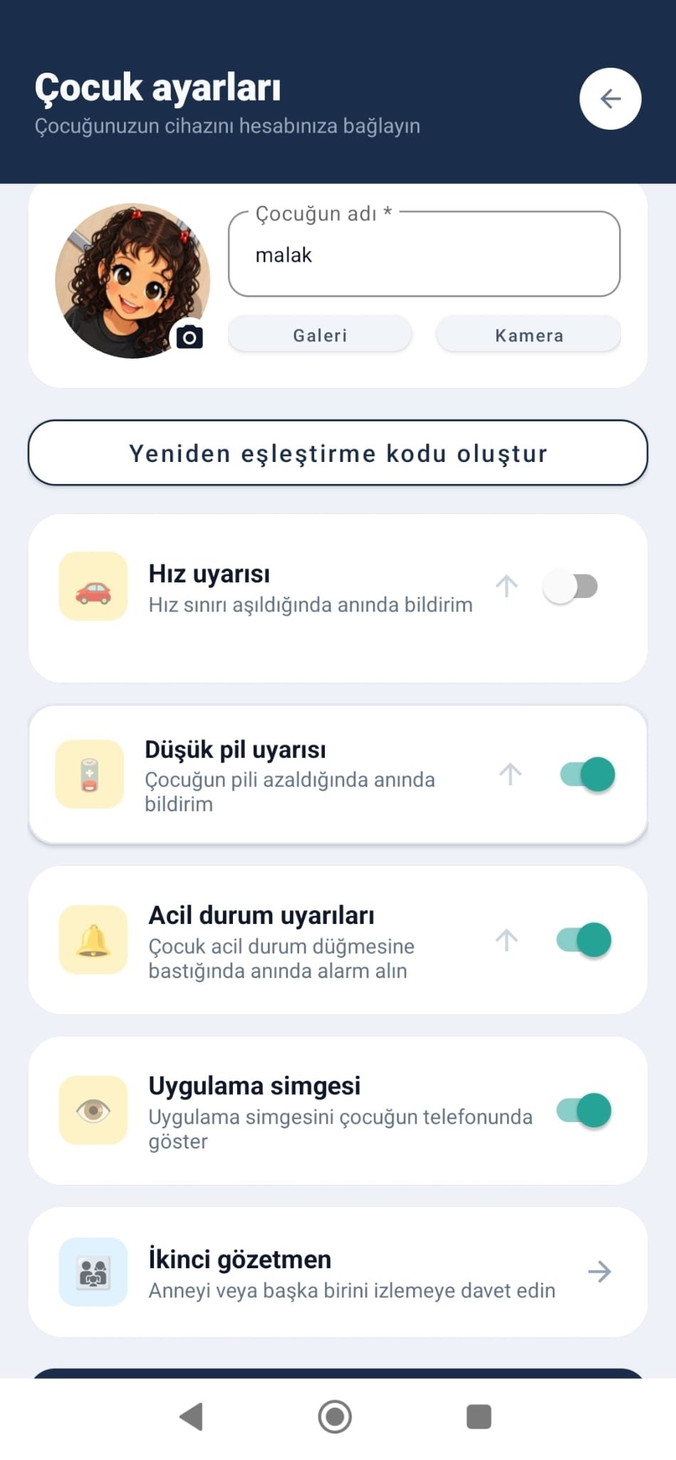 Çocuk Ayarları