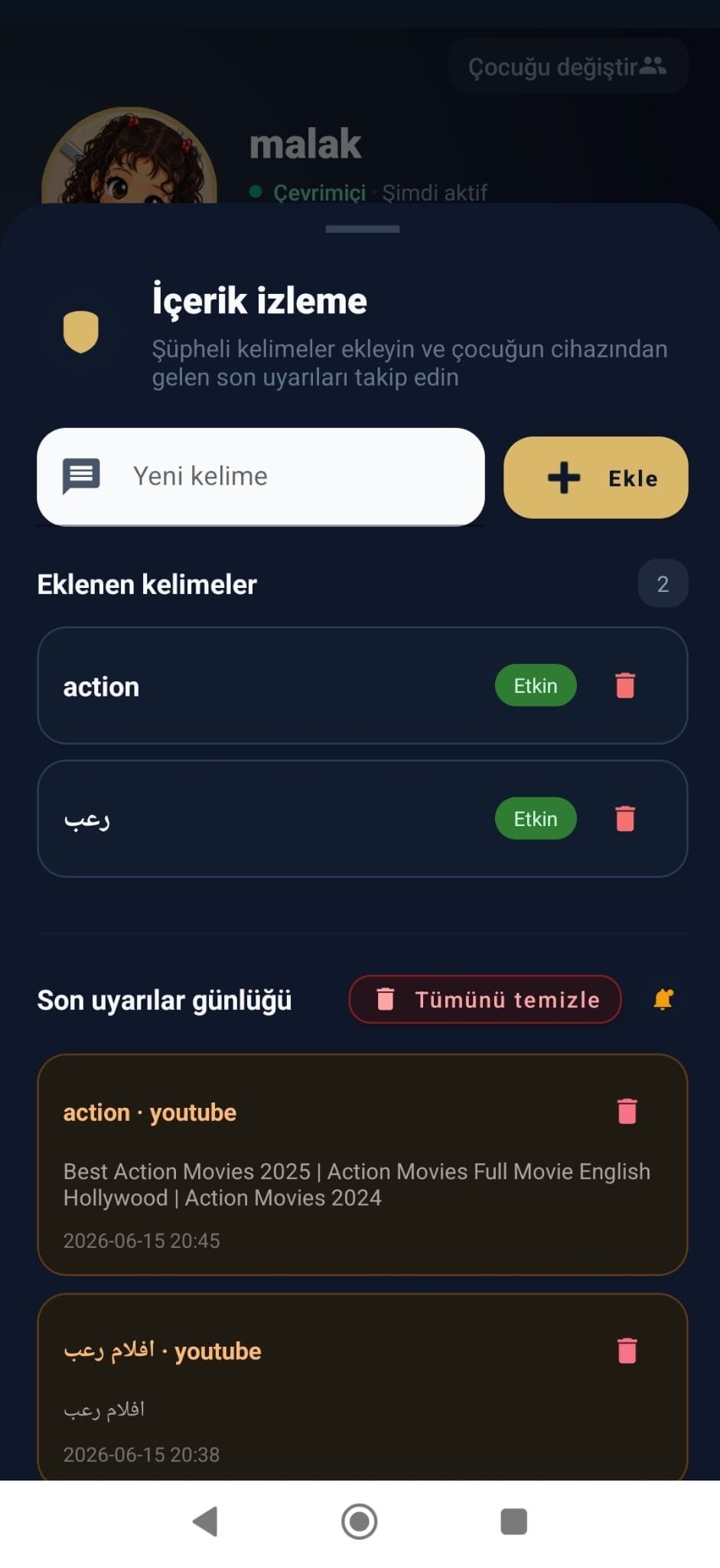 İçerik Takibi